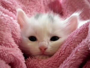 Gatinho na coberta no Esquadrão Pet